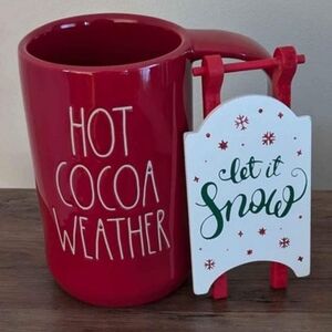 NWT Rae Dunn HOT COCOA WEATHER Tall 20 oz Mug